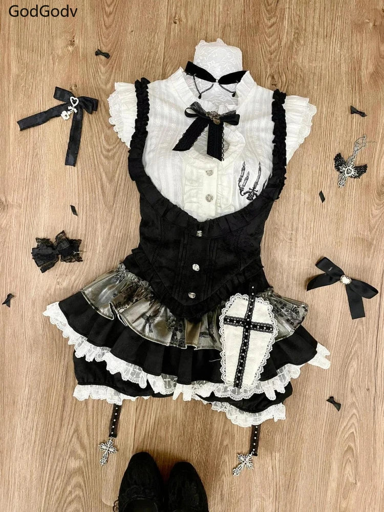 Conjunto de Top de Diseño + Falda de Talle Alto