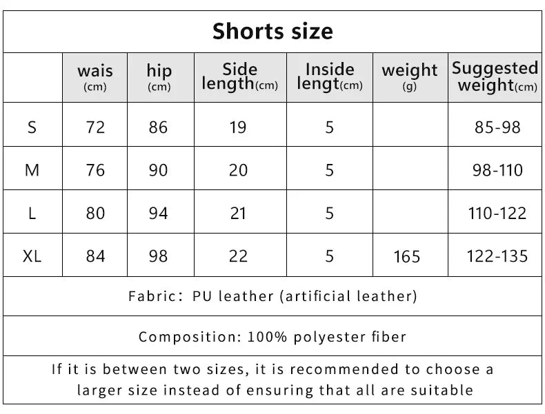 Low Waist Bodycon PU Leather Shorts