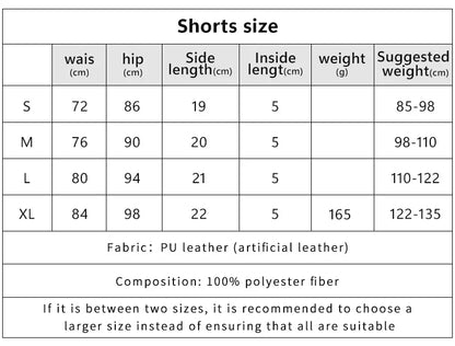 Low Waist Bodycon PU Leather Shorts