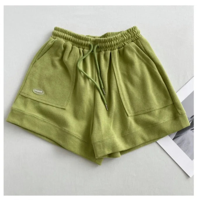 Shorts A sueltos de pernera ancha con cordón
