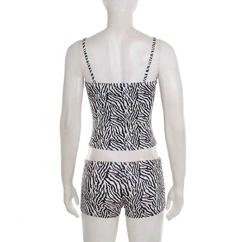 Conjunto de 2 piezas con estampado de cebra