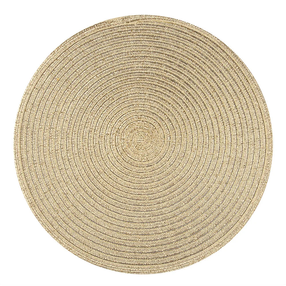 Braided Beige Round Place Mats