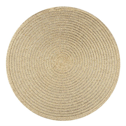 Braided Beige Round Place Mats
