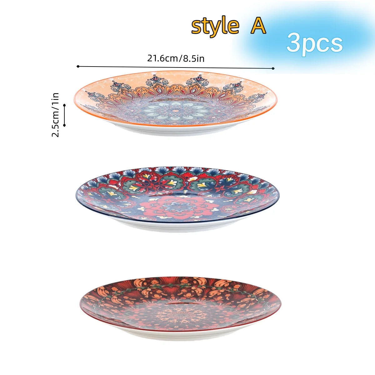 Bohemia ceramic large plate set