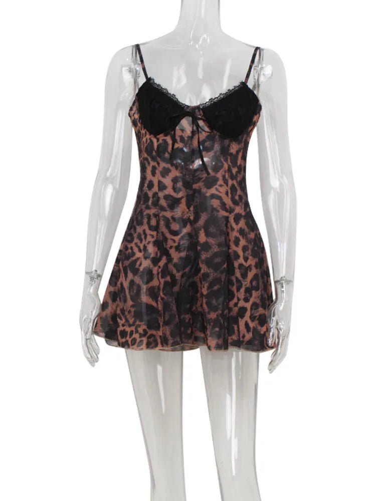 Leopard Backless Dress