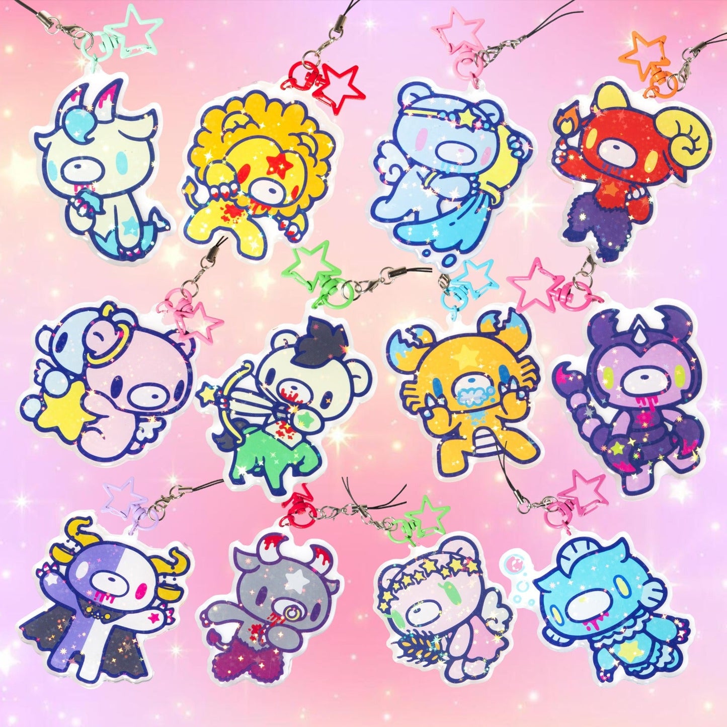Llaveros del zodiaco de Gloomy Bear