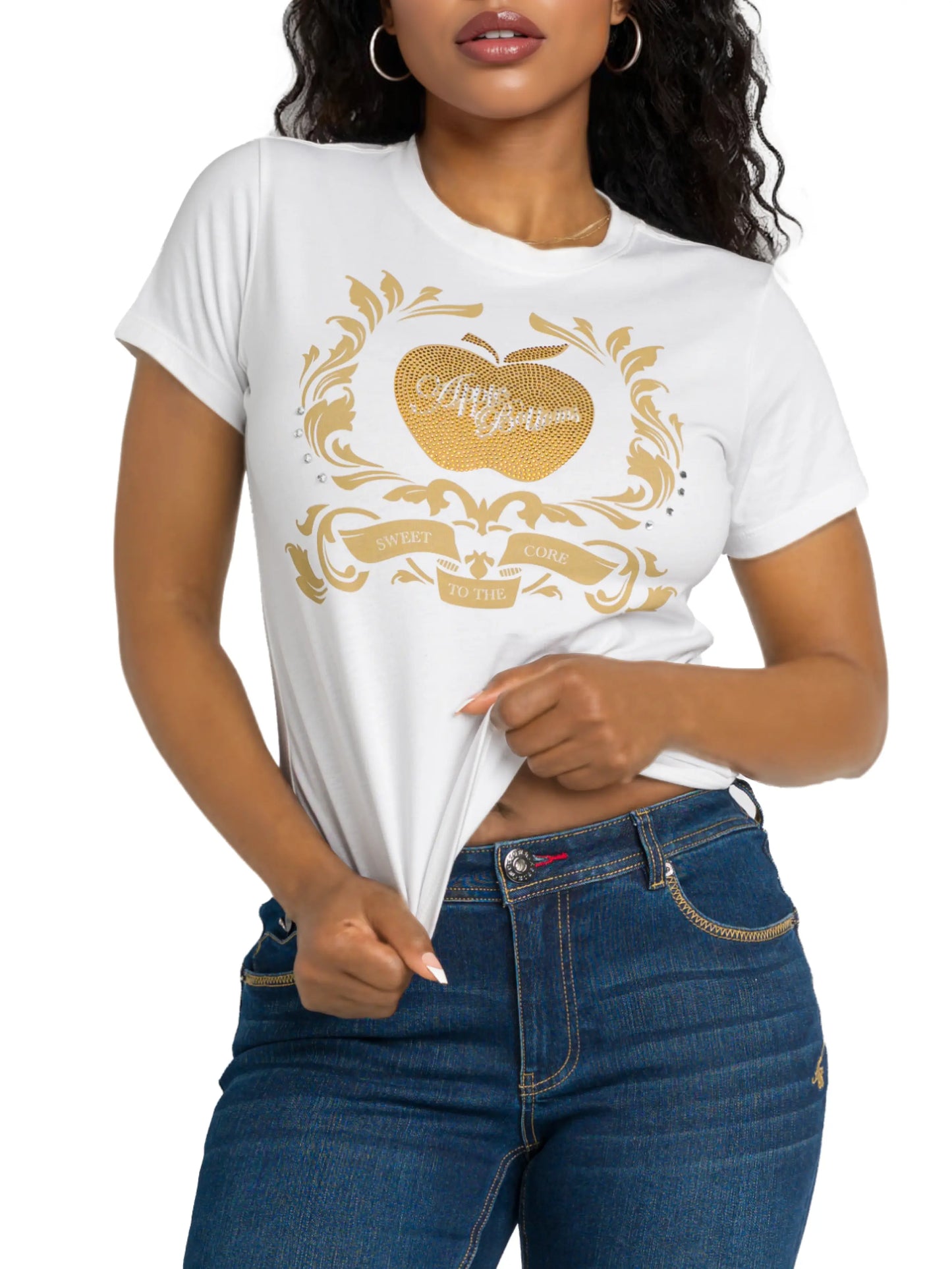 Camiseta Golden Crest - Blanca