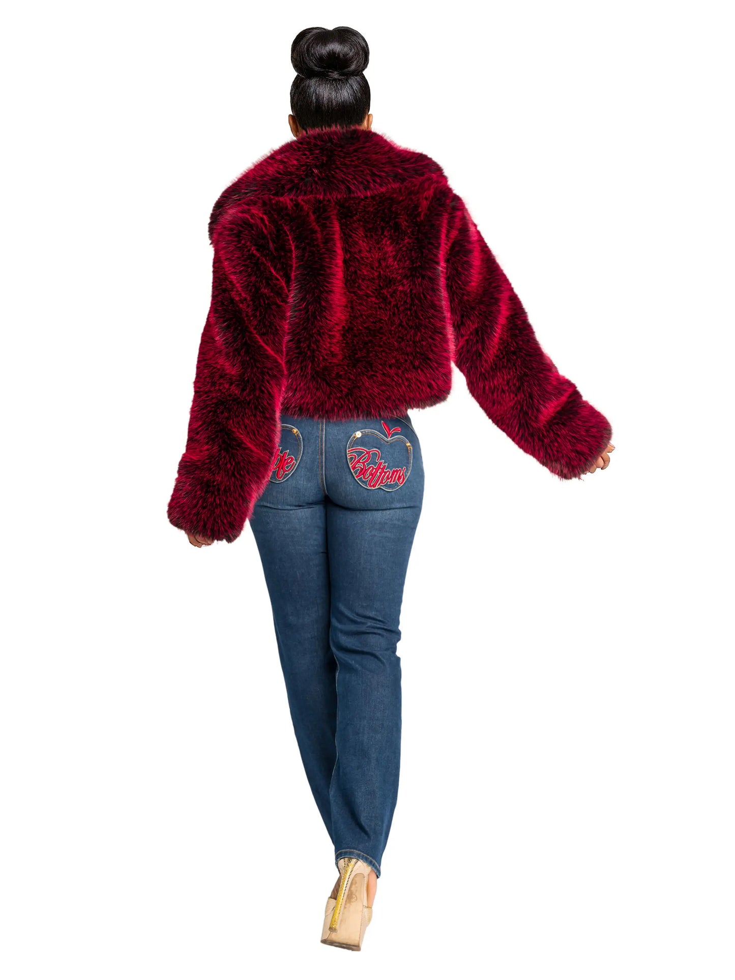 Chaqueta de Piel Sintética Y2K - Rojo Delicioso