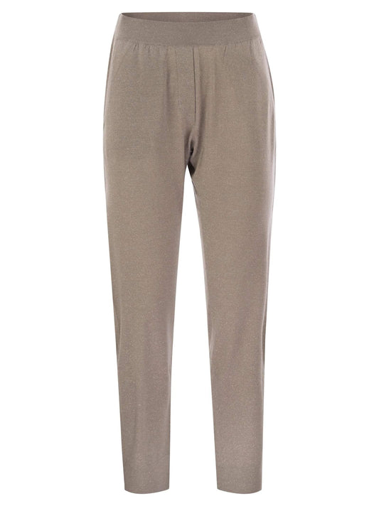 Brunello Cucinelli Women Sparkling Lightweight Cashmere And Silk Trousers