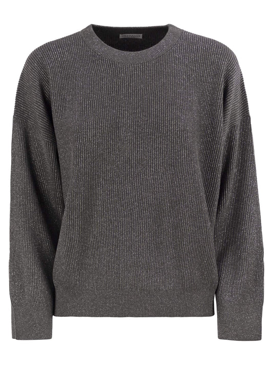 Brunello Cucinelli Women Cotton And Viscose Rib Sweater
