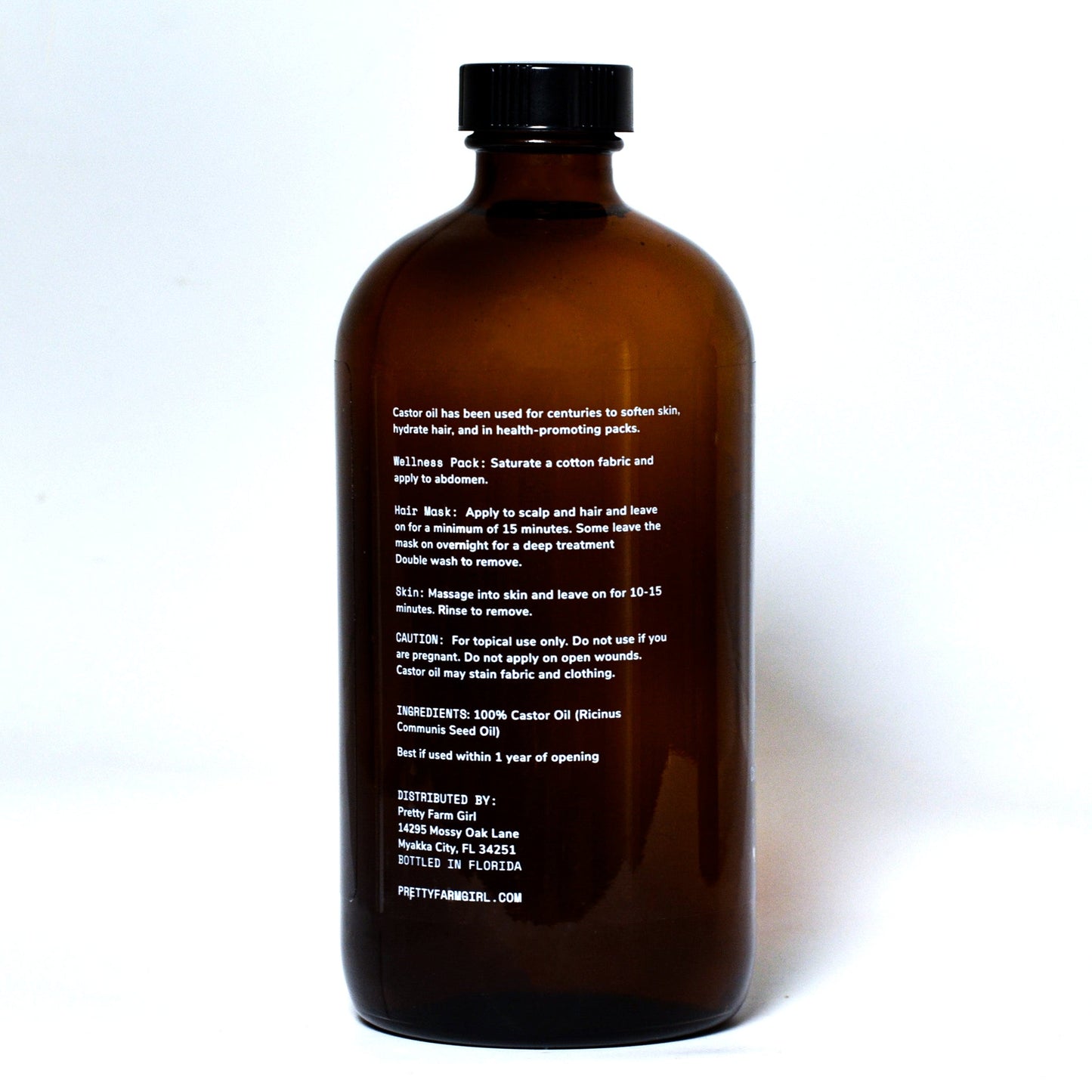 Aceite de ricino puro orgánico prensado en frío sin hexano