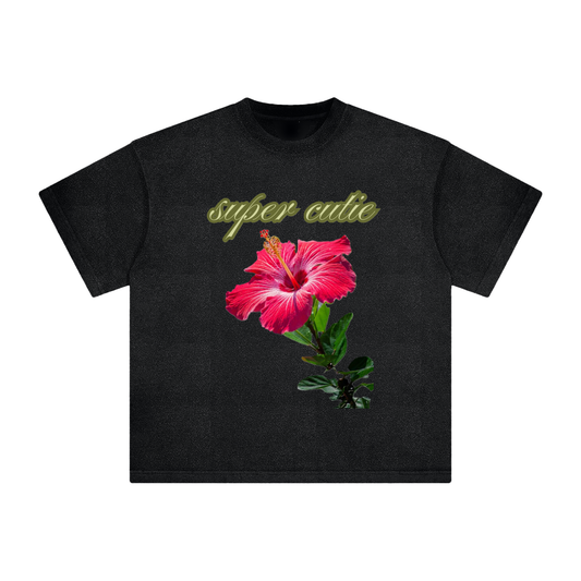 Camiseta de peso pesado con lavado vintage