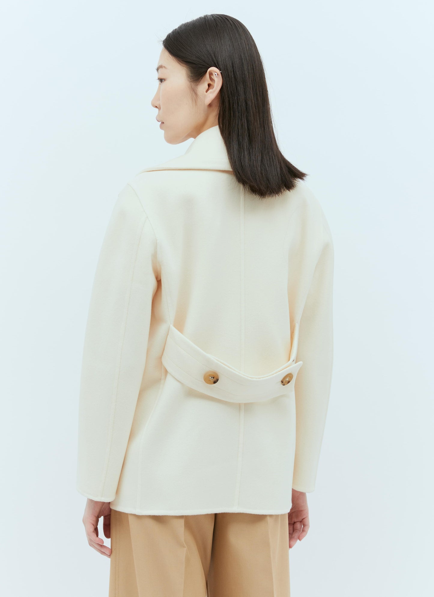 Max Mara Women Wool And Cashmere Pea Coat