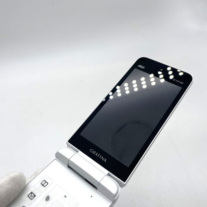 KYOCERA KYF42 GRATINA KEITAI Android Flip UNLOCKED SIM Free White Japan MINT