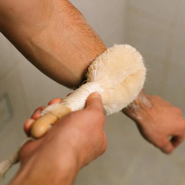 Cepillo exfoliante en seco de sisal